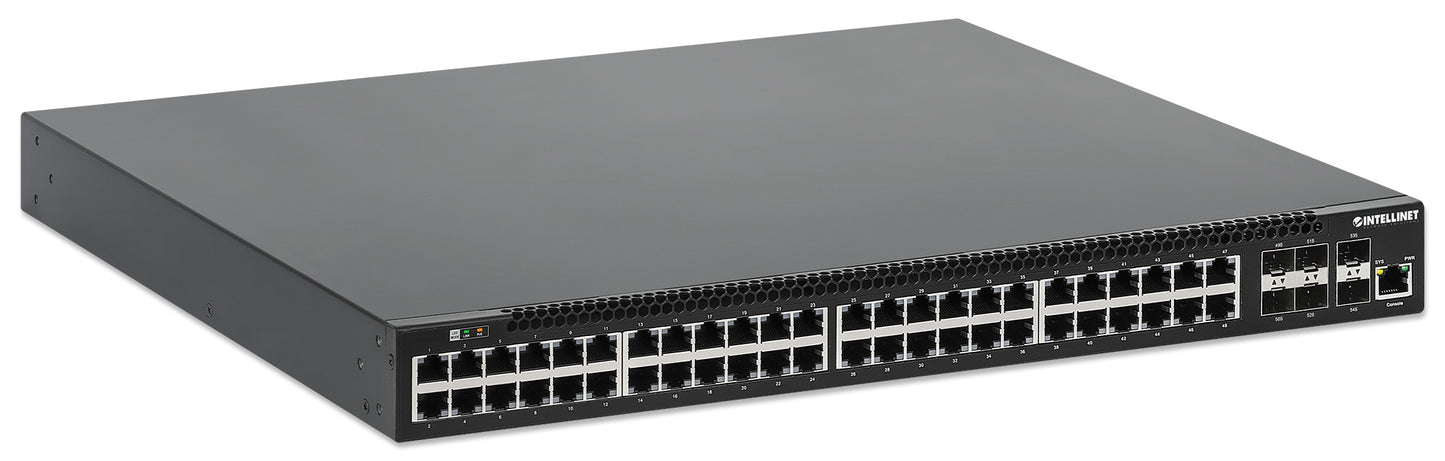 54-Port L3 Fully Managed PoE+ Switch with 48 Gigabit Ethernet Ports and 6 SFP+ Uplinks Image 3