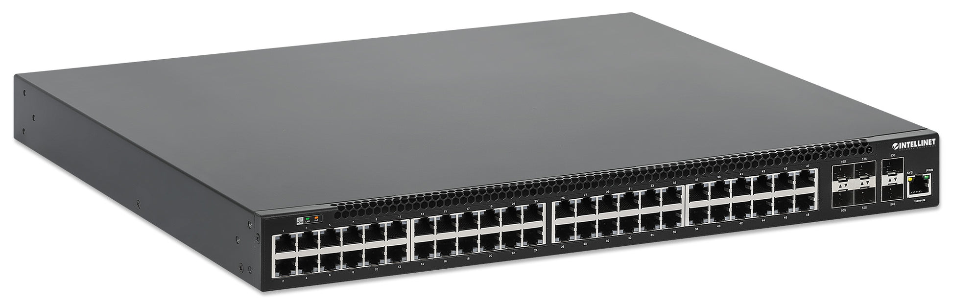 54-Port L3 Fully Managed PoE+ Switch with 48 Gigabit Ethernet Ports and 6 SFP+ Uplinks Image 3