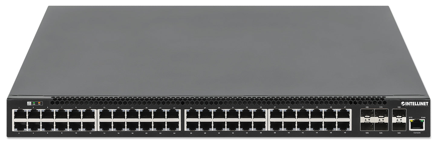 54-Port L3 Fully Managed PoE+ Switch with 48 Gigabit Ethernet Ports and 6 SFP+ Uplinks Image 4