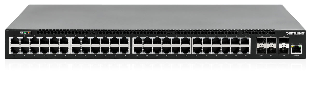 54-Port L3 Fully Managed PoE+ Switch with 48 Gigabit Ethernet Ports and 6 SFP+ Uplinks Image 6