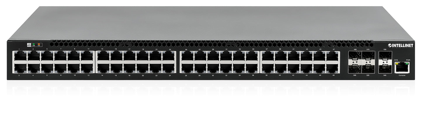 54-Port L3 Fully Managed PoE+ Switch with 48 Gigabit Ethernet Ports and 6 SFP+ Uplinks Image 6