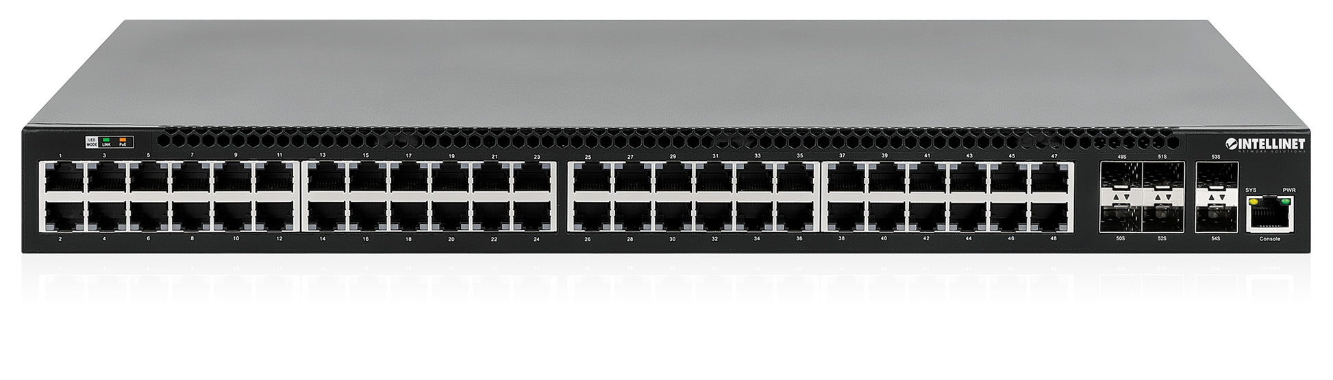 54-Port L3 Fully Managed PoE+ Switch with 48 Gigabit Ethernet Ports and 6 SFP+ Uplinks Image 6