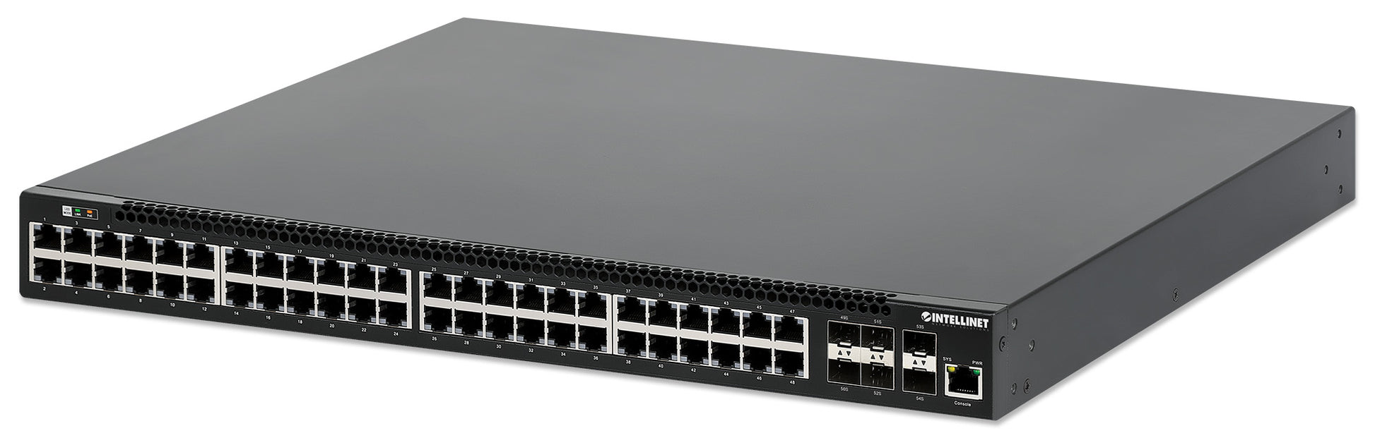 54-Port L3 Fully Managed PoE+ Switch with 48 Gigabit Ethernet Ports and 6 SFP+ Uplinks Image 1