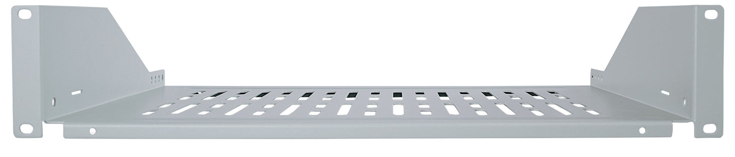 19" Cantilever Shelf, 2U, 350 mm (13.8 in.) Depth, Gray Image 3