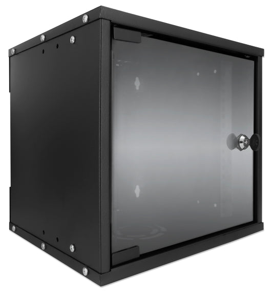 6U 10" Wallmount Cabinet, 300 mm (11.8 in.) Depth, Black Image 2