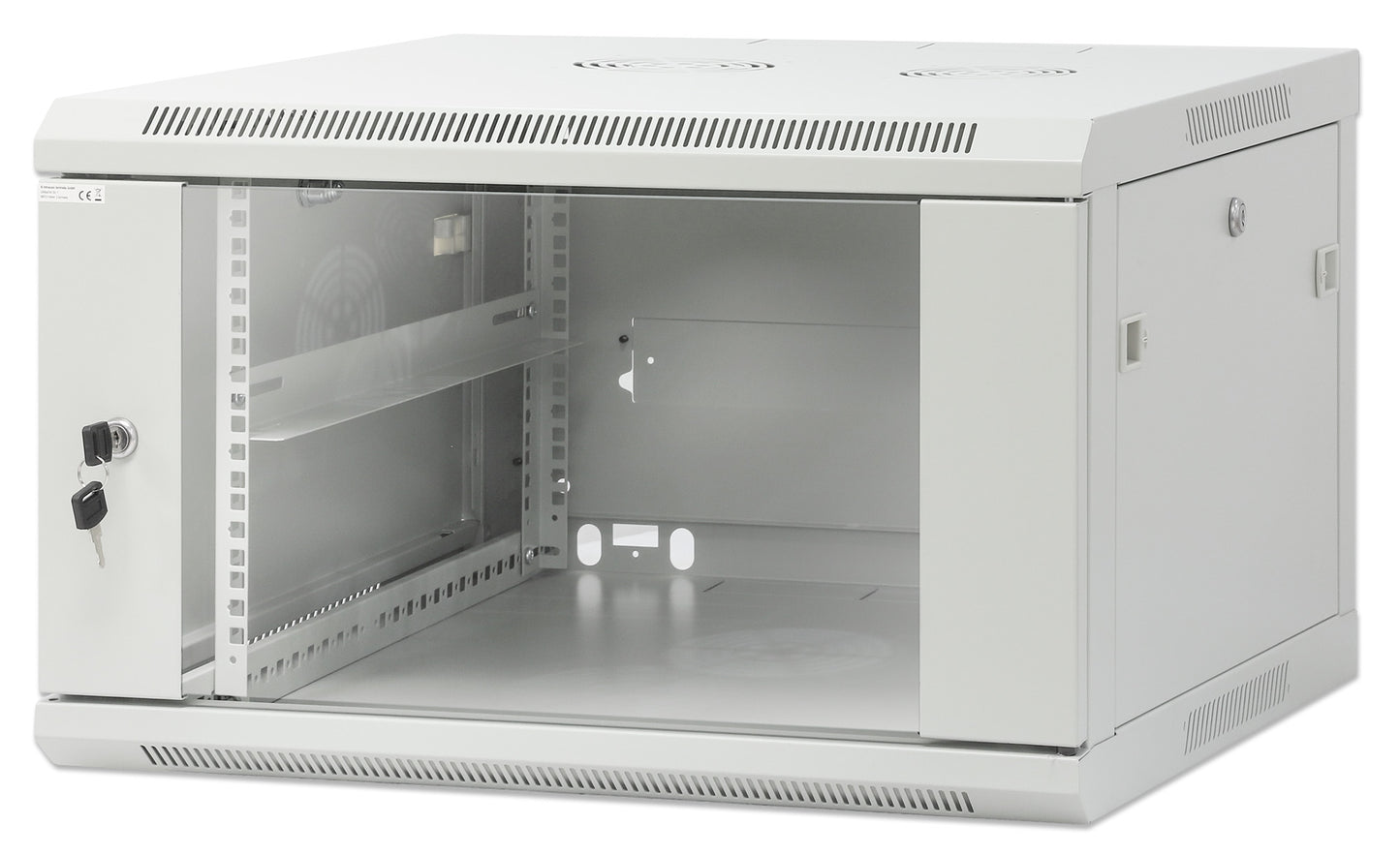 19" Wallmount Cabinet, 6U, 600 mm (23.6 in.) Depth, Gray Image 1