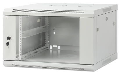 19" Wallmount Cabinet, 6U, 600 mm (23.6 in.) Depth, Gray Image 1