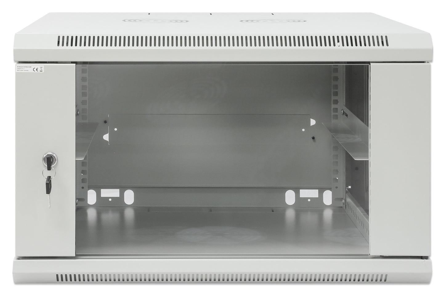 19" Wallmount Cabinet, 6U, 600 mm (23.6 in.) Depth, Gray Image 3