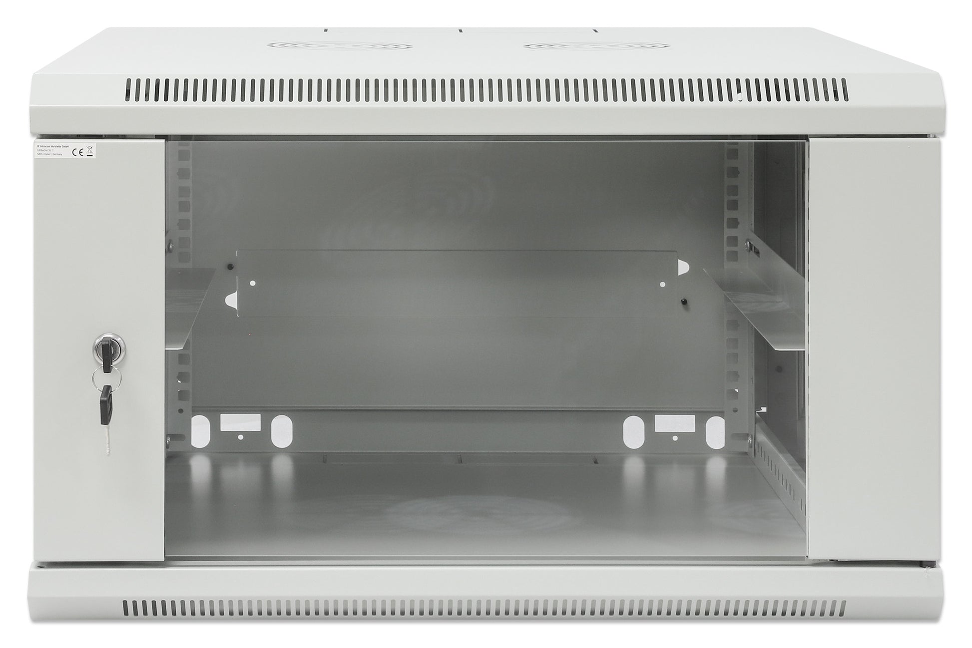 19" Wallmount Cabinet, 6U, 600 mm (23.6 in.) Depth, Gray Image 3