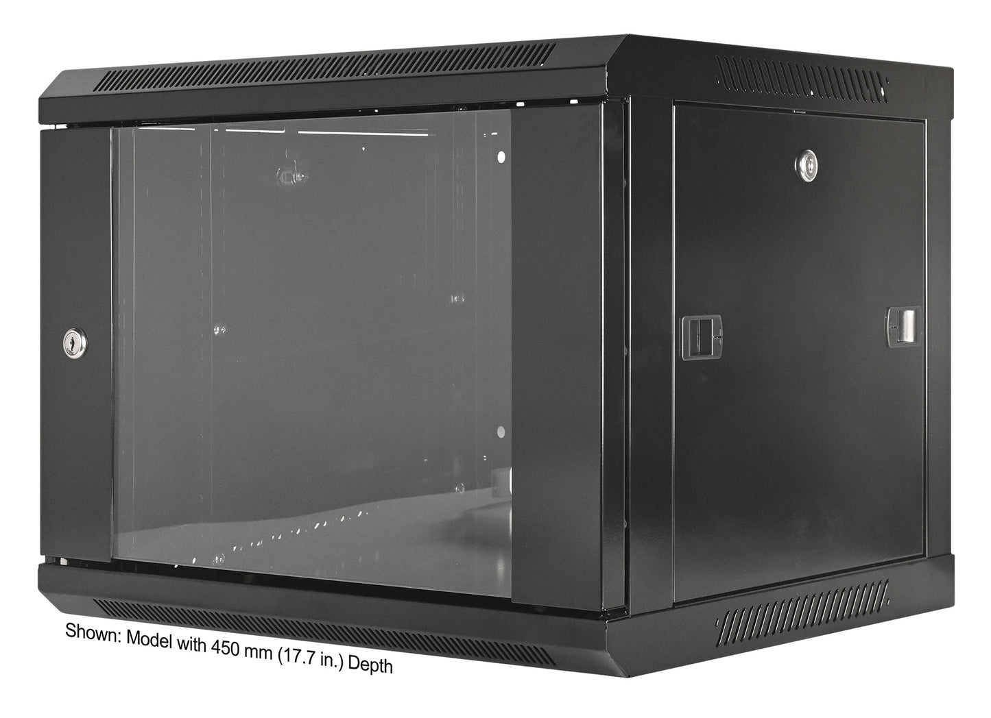 19" Wallmount Cabinet, 6U, 600 mm (23.6 in.) Depth, Black Image 1