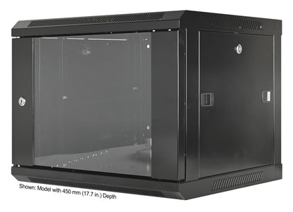 19" Wallmount Cabinet, 6U, 600 mm (23.6 in.) Depth, Black Image 1