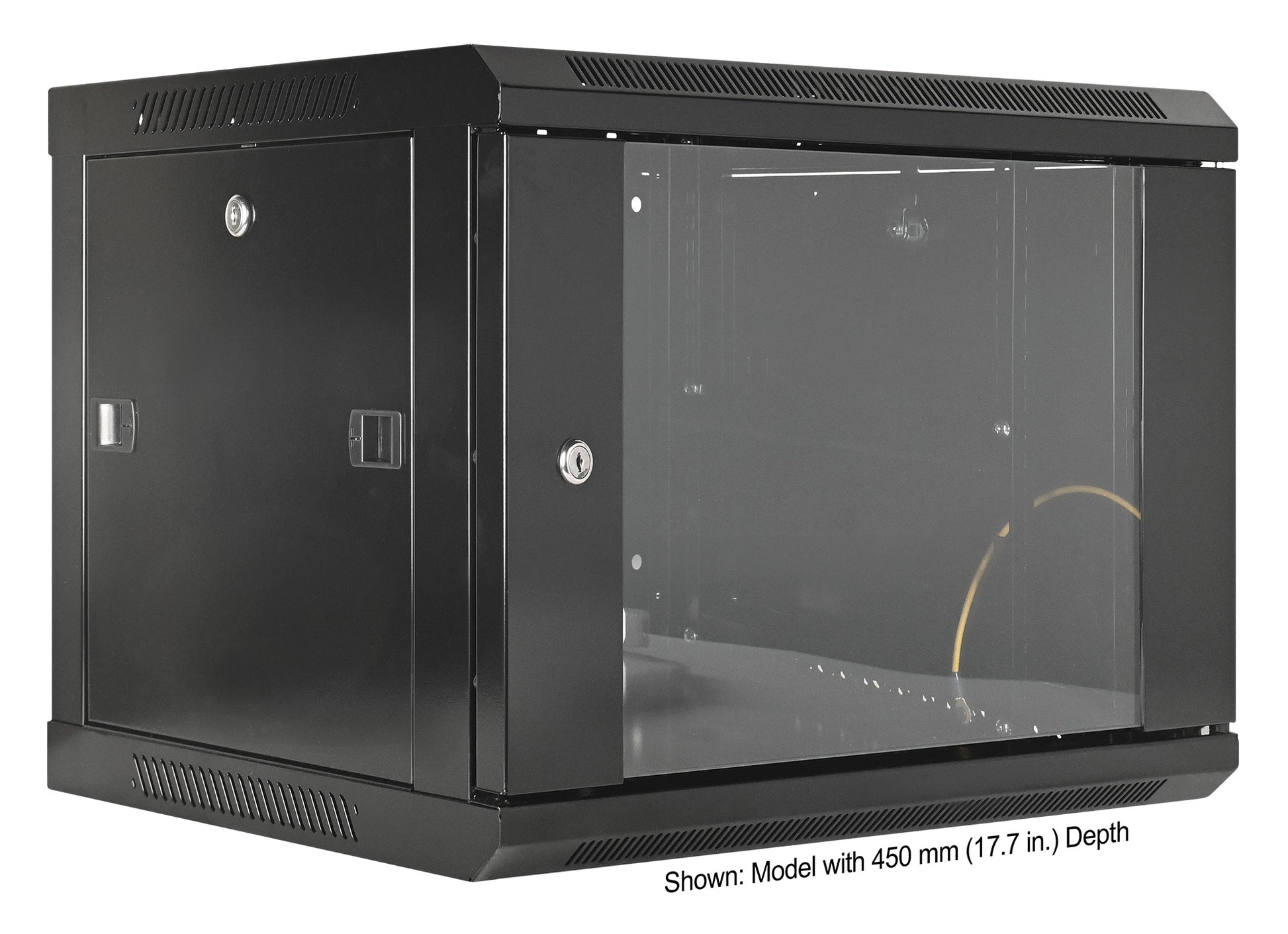 19" Wallmount Cabinet, 6U, 600 mm (23.6 in.) Depth, Black Image 2