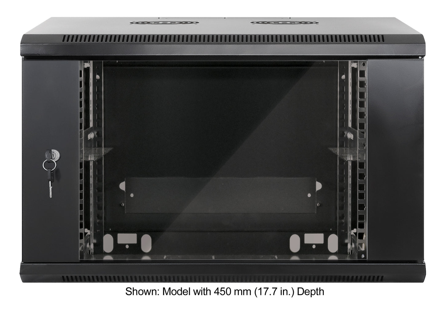 19" Wallmount Cabinet, 6U, 600 mm (23.6 in.) Depth, Black Image 3