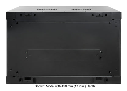 19" Wallmount Cabinet, 6U, 600 mm (23.6 in.) Depth, Black Image 4