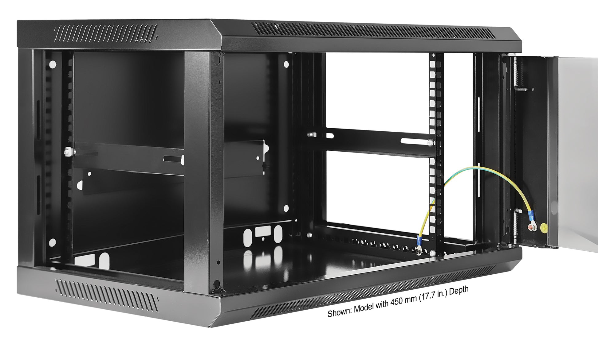 19" Wallmount Cabinet, 6U, 600 mm (23.6 in.) Depth, Black Image 5