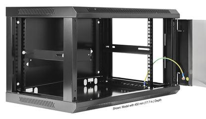 19" Wallmount Cabinet, 6U, 600 mm (23.6 in.) Depth, Black Image 5