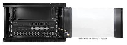 19" Wallmount Cabinet, 6U, 600 mm (23.6 in.) Depth, Black Image 7