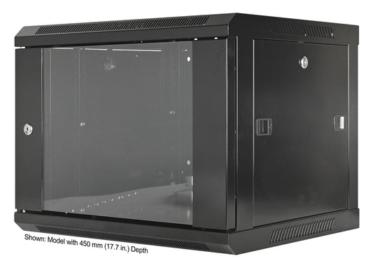 19" Wallmount Cabinet, 6U, 600 mm (23.6 in.) Depth, Black Image 1
