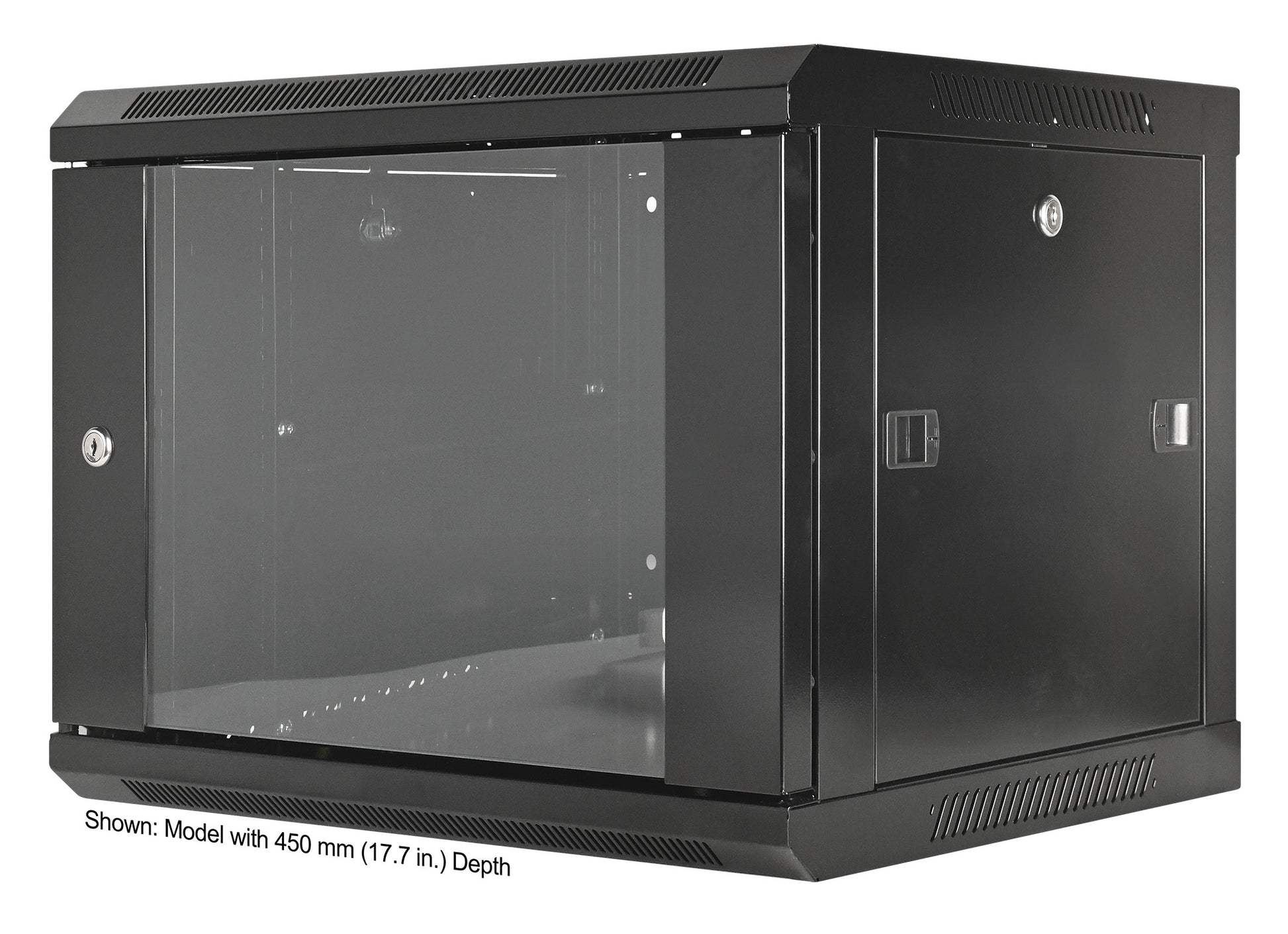 6U 19" Wall Mount Network Cabinet, Standard Line, 600 mm (23.6 in.) Depth, Black Image 1
