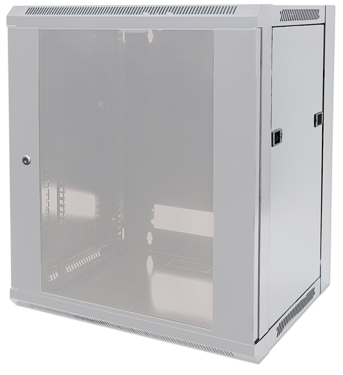 9U 19" Wall Mount Network Cabinet, Standard Line, 450 mm (17.7 in.) Depth, Gray Image 1
