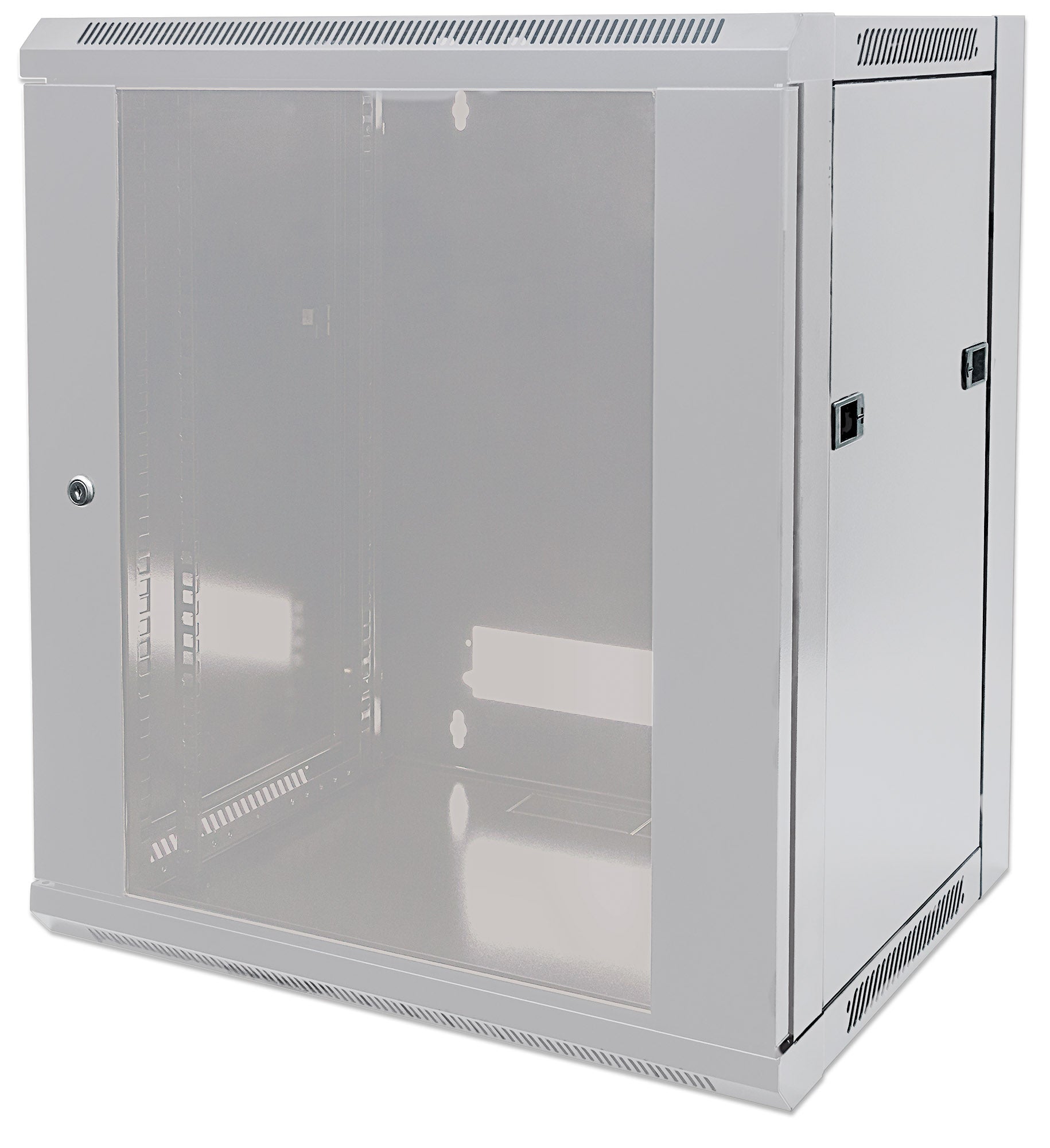 9U 19" Wall Mount Network Cabinet, Standard Line, 450 mm (17.7 in.) Depth, Gray Image 1