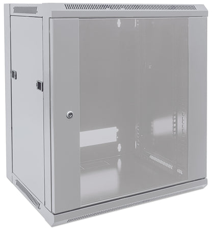 9U 19" Wall Mount Network Cabinet, Standard Line, 600 mm (23.6 in.) Depth, Gray Image 3