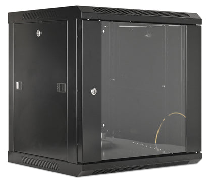 9U 19" Wall Mount Network Cabinet, Standard Line, 450 mm (17.7 in.) Depth, Black Image 2