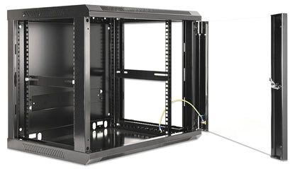 9U 19" Wall Mount Network Cabinet, Standard Line, 450 mm (17.7 in.) Depth, Black Image 5