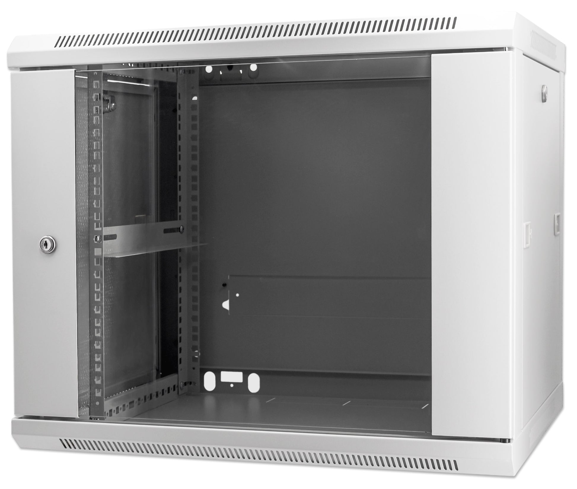 19" Wallmount Cabinet, 9U, 600 mm (23.6 in.) Depth, Gray Image 1