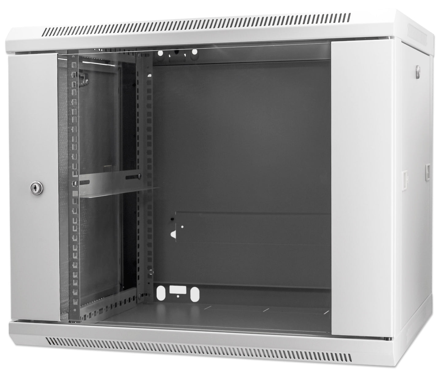 19" Wallmount Cabinet, 9U, 450 mm (17.7 in.) Depth, Gray Image 1