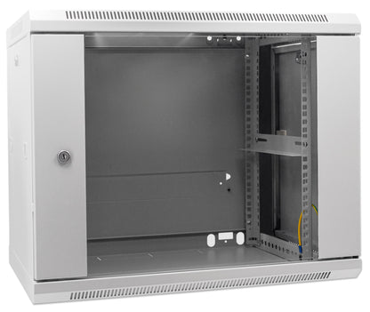 19" Wallmount Cabinet, 9U, 450 mm (17.7 in.) Depth, Gray Image 2