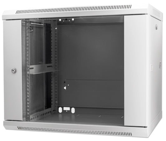 19" Wallmount Cabinet, 9U, 450 mm (17.7 in.) Depth, Gray Image 1