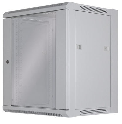 19" Wallmount Cabinet, 12U, 450 mm (17.7 in.) Depth, Gray Image 1