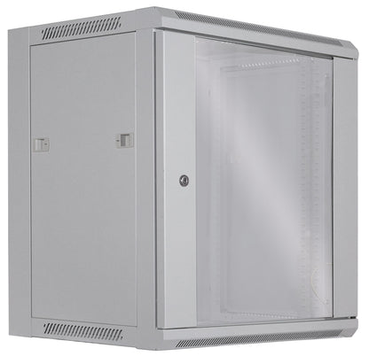 19" Wallmount Cabinet, 12U, 450 mm (17.7 in.) Depth, Gray Image 3
