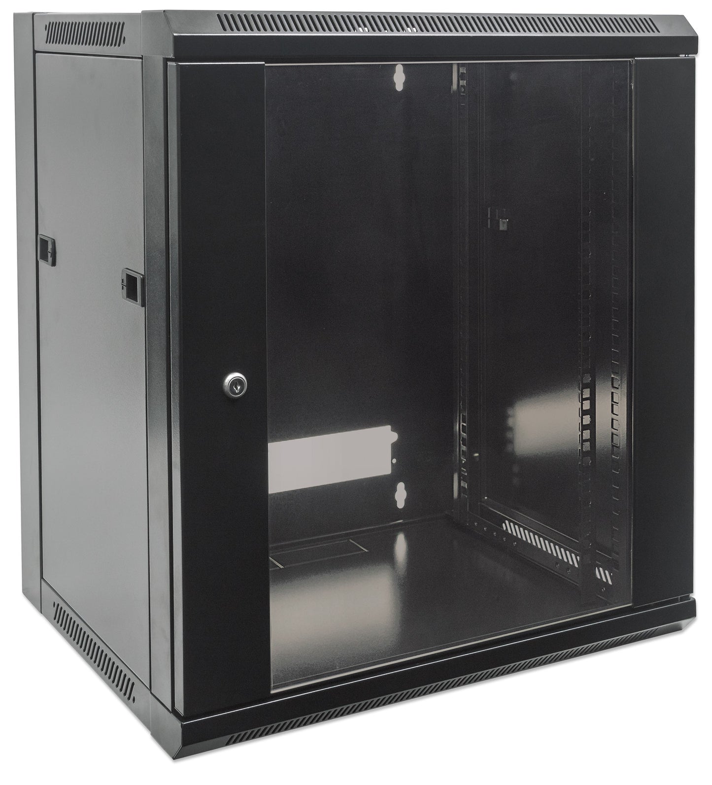 12U Wall Mount Network Cabinet, Standard Line, 600 mm (23.6 in.) Depth, Black Image 3
