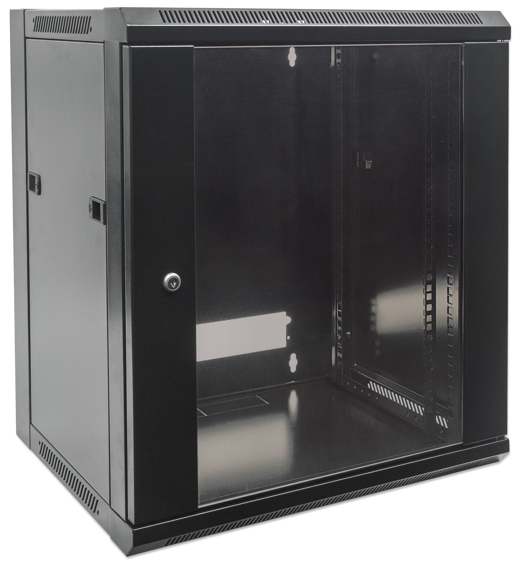 12U Wall Mount Network Cabinet, Standard Line, 600 mm (23.6 in.) Depth, Black Image 3