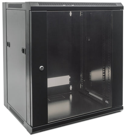 12U Wall Mount Network Cabinet, Standard Line, 600 mm (23.6 in.) Depth, Black Image 3