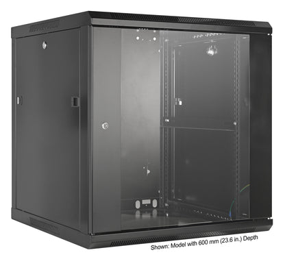 12U 19" Wall Mount Network Cabinet, 450 mm (17.7 in.) Depth, Black Image 2