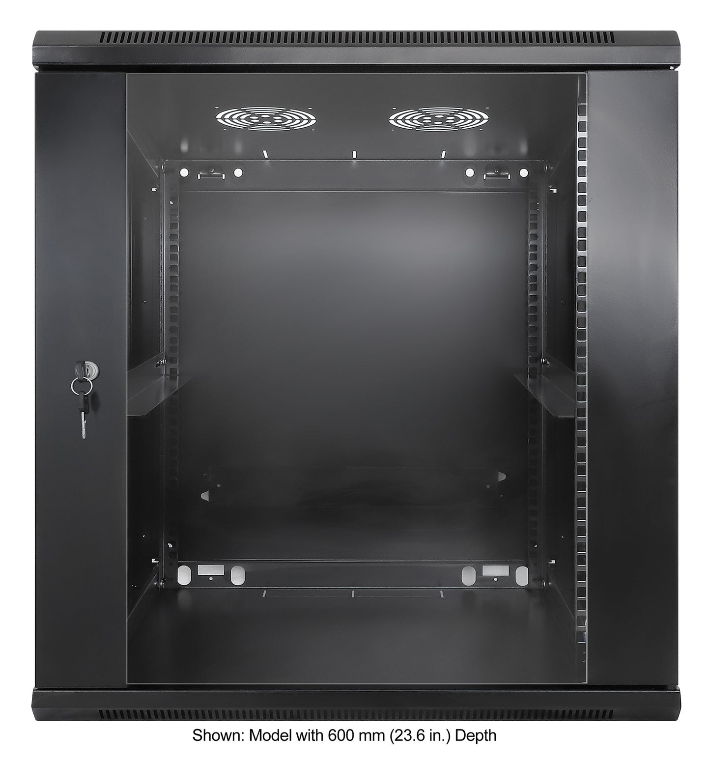 12U 19" Wall Mount Network Cabinet, 450 mm (17.7 in.) Depth, Black Image 3