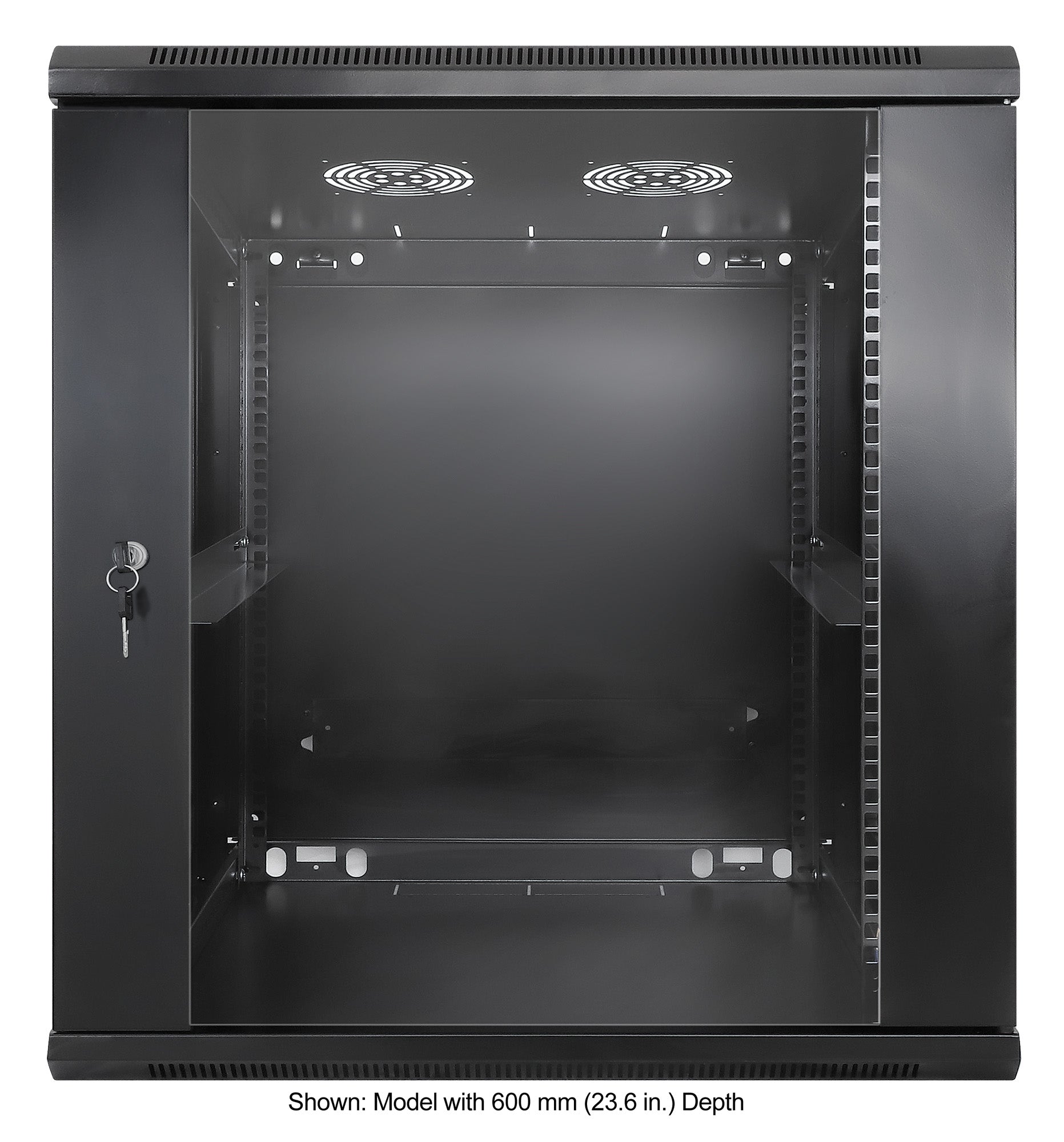 12U 19" Wall Mount Network Cabinet, 450 mm (17.7 in.) Depth, Black Image 3