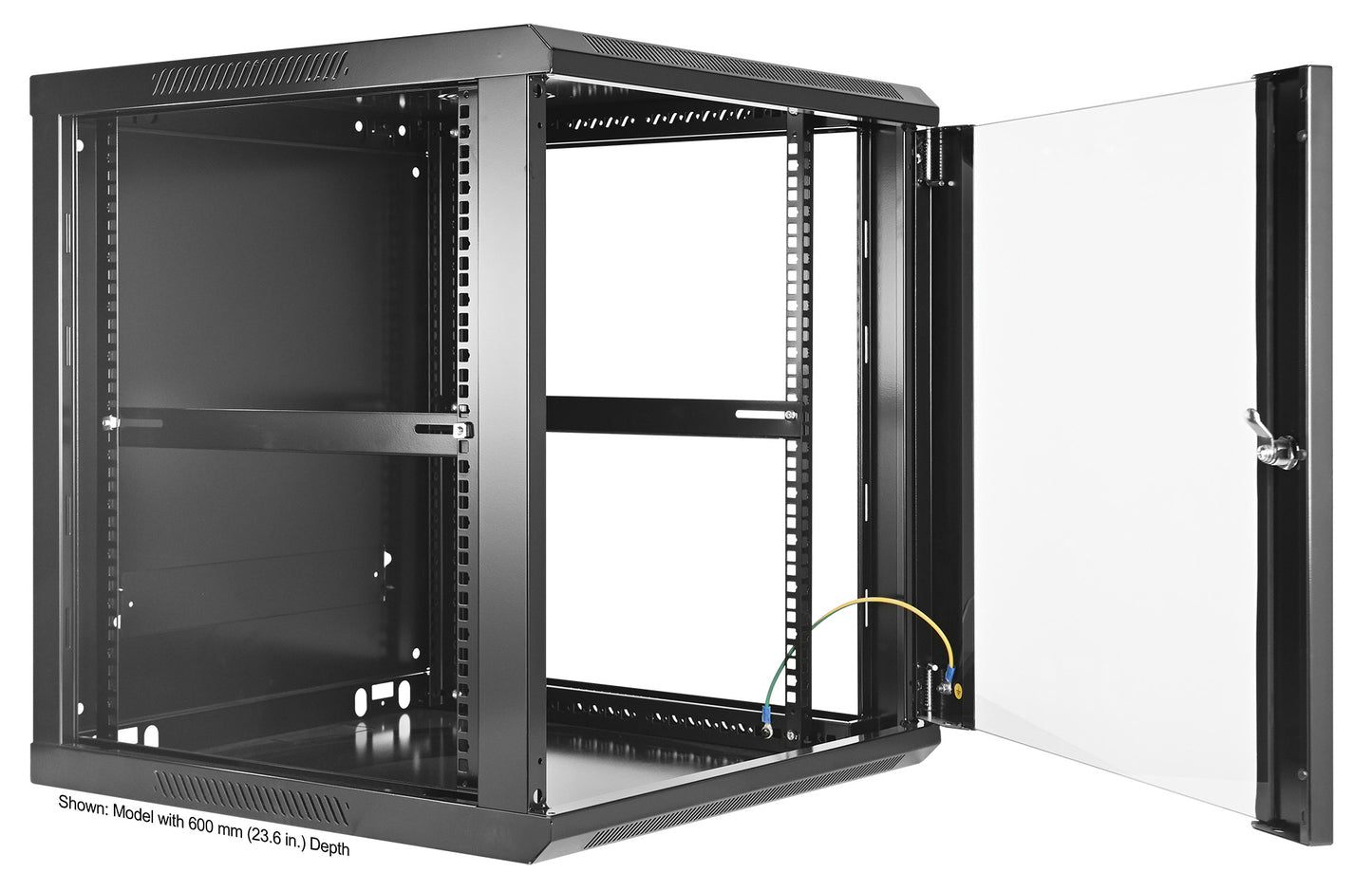 12U 19" Wall Mount Network Cabinet, 450 mm (17.7 in.) Depth, Black Image 5