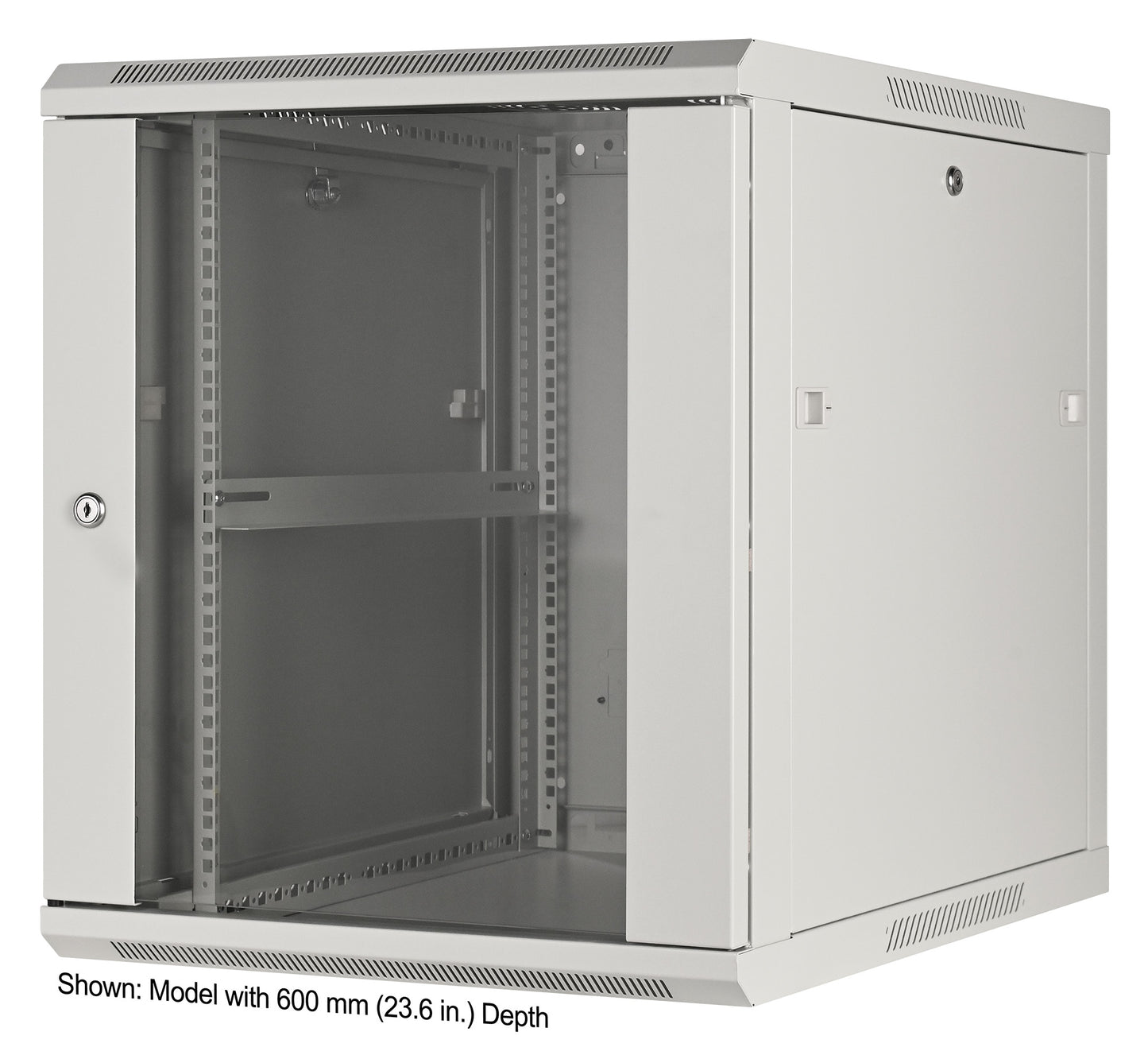 19" Wallmount Cabinet, 12U, 450 mm (17.7 in.) Depth, Gray Image 1