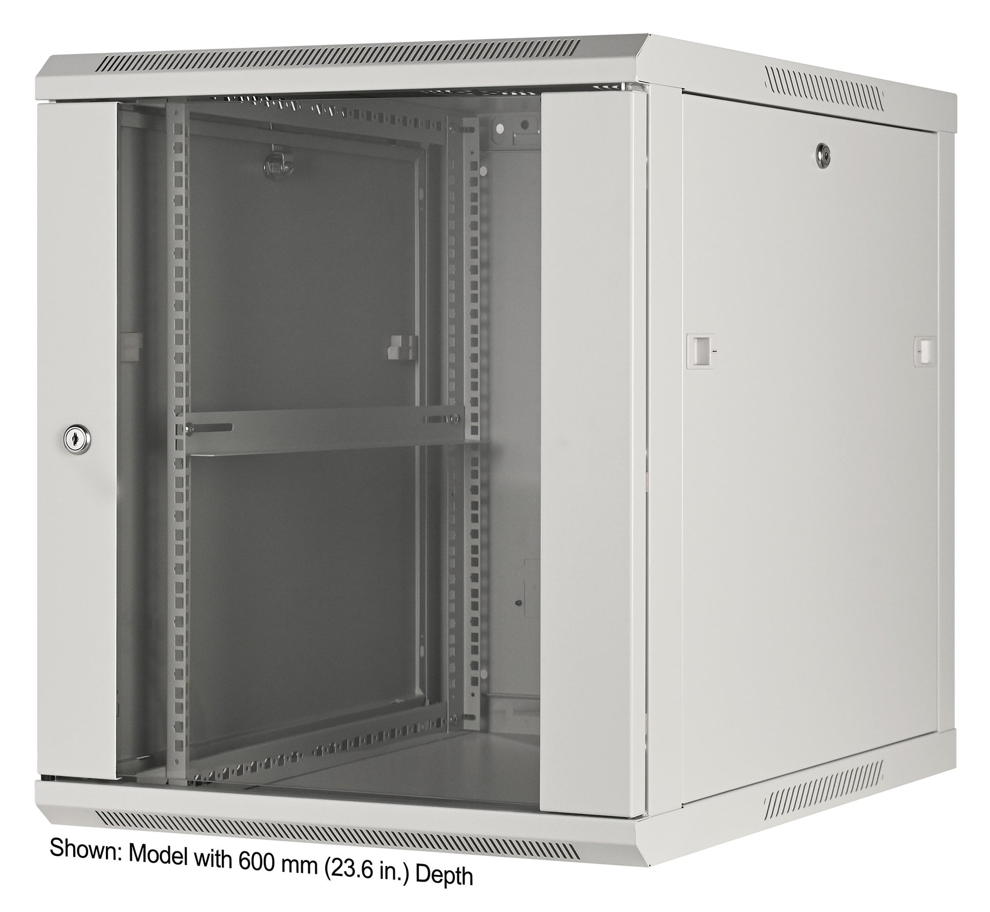 19" Wallmount Cabinet, 12U, 450 mm (17.7 in.) Depth, Gray Image 1