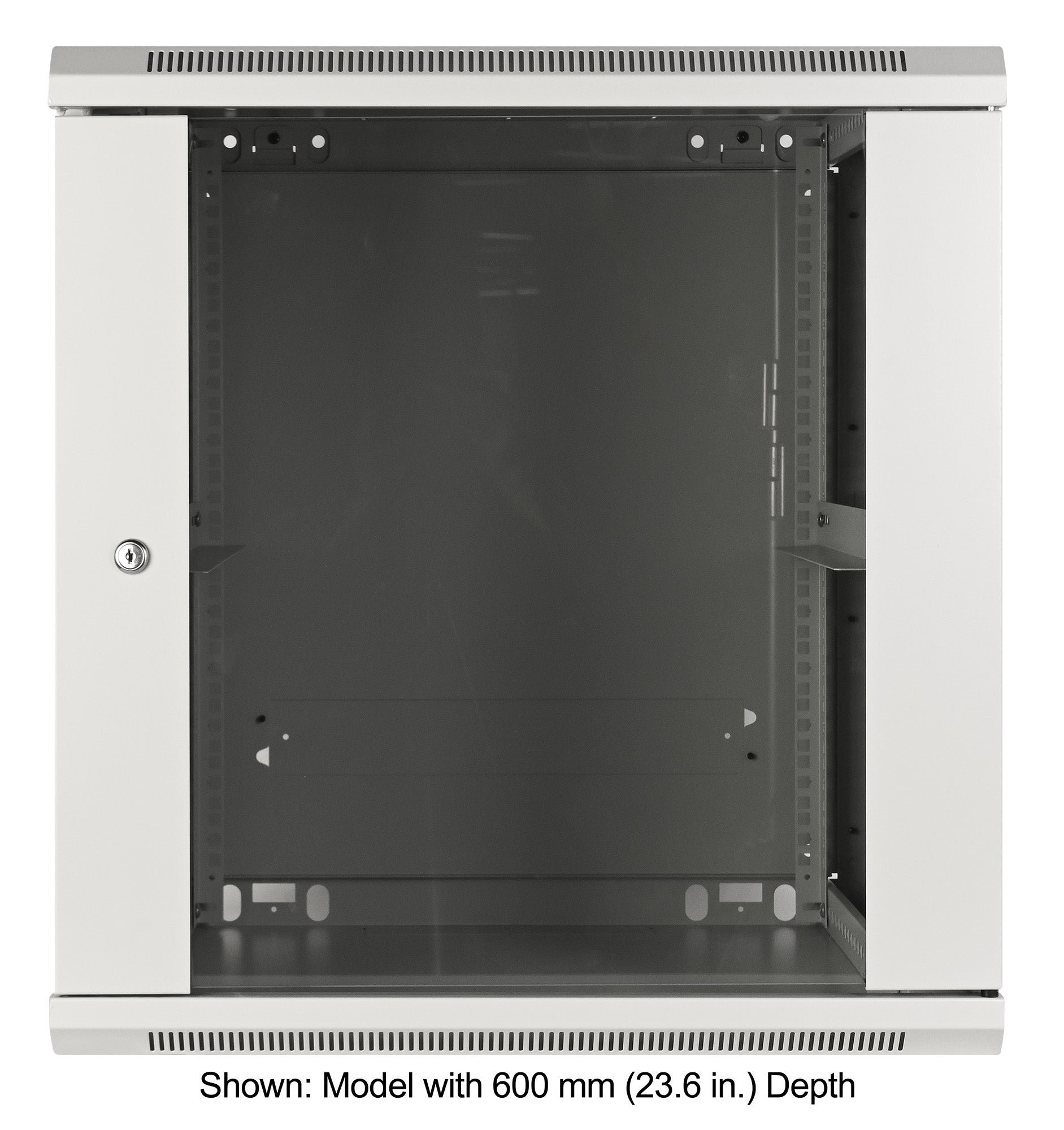 19" Wallmount Cabinet, 12U, 450 mm (17.7 in.) Depth, Gray Image 3
