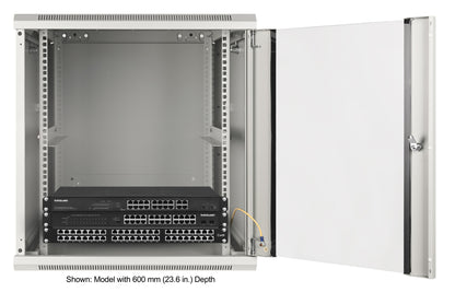 19" Wallmount Cabinet, 12U, 450 mm (17.7 in.) Depth, Gray Image 7