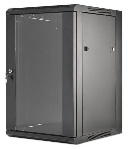 19" Wallmount Cabinet, 15U, 450 mm (17.7 in.) Depth, Black Image 1