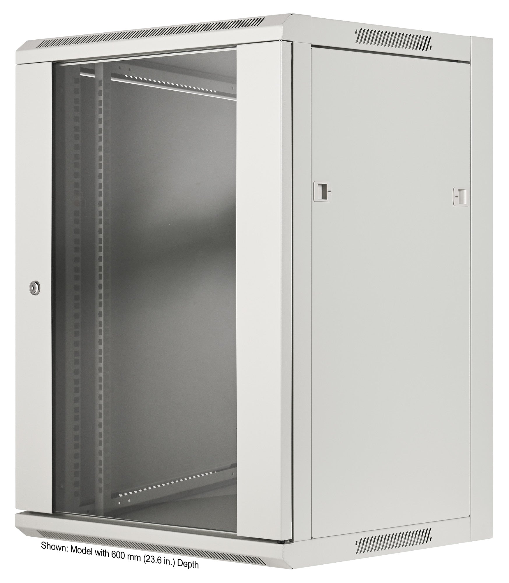 19" Wallmount Cabinet, 15U, 450 mm (17.7 in.) Depth, Gray Image 1