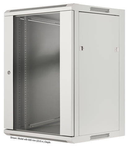 19" Wallmount Cabinet, 15U, 450 mm (17.7 in.) Depth, Gray Image 1