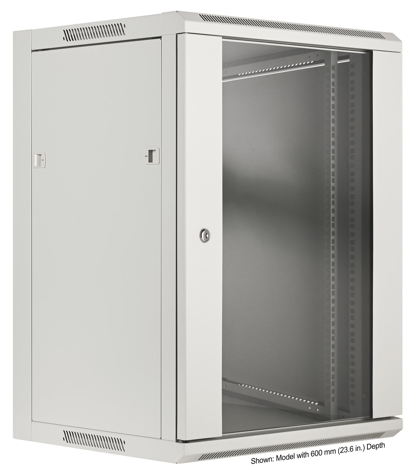 19" Wallmount Cabinet, 15U, 450 mm (17.7 in.) Depth, Gray Image 2