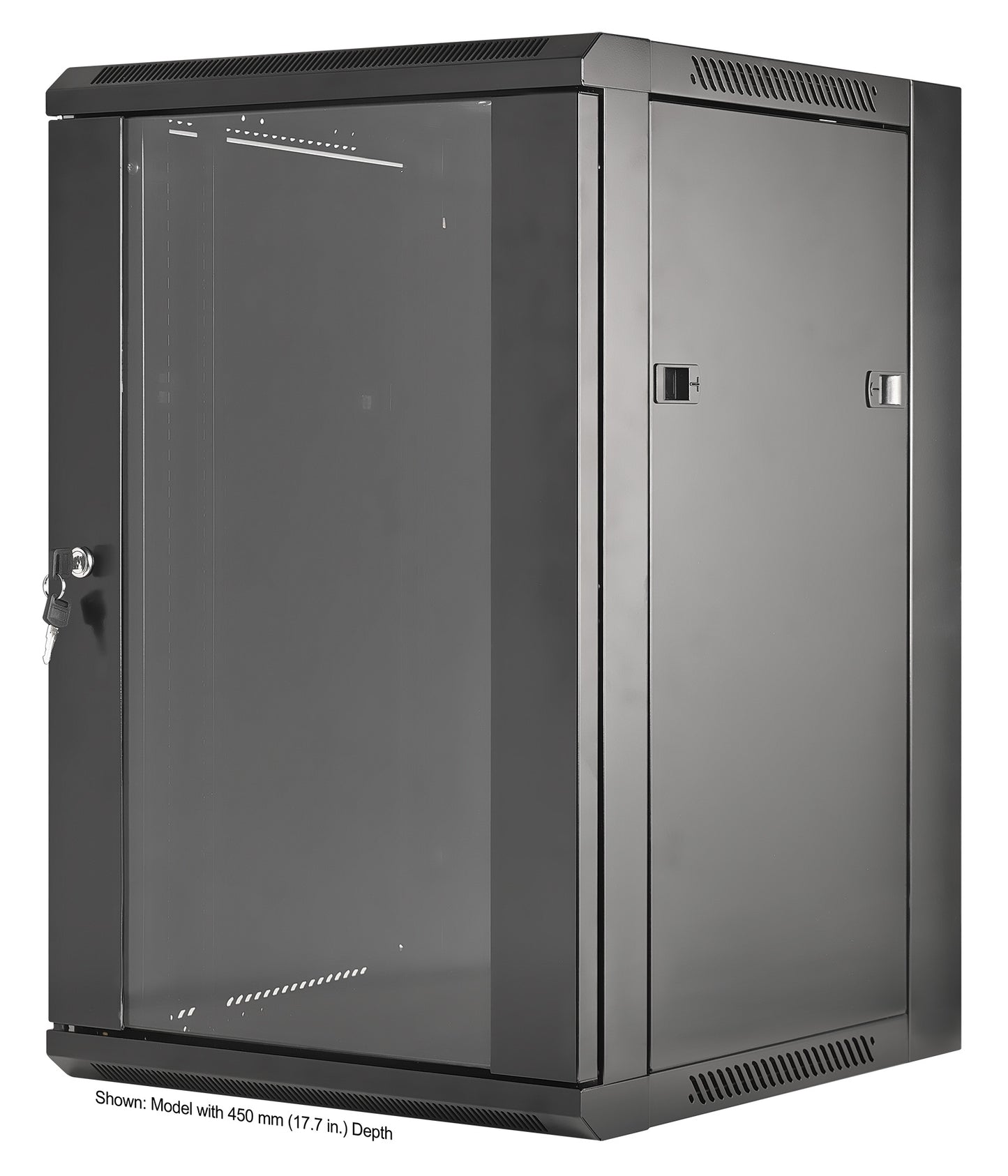19" Wallmount Cabinet, 15U, 600 mm (23.6 in.) Depth, Black Image 1